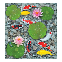 กระเบื้อง 10x16 in.<br>ปลาคราฟสุขสันต์